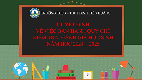 Quyết định về việc ban hành Quy chế kiểm tra, đánh giá học sinh năm học 2024-2025