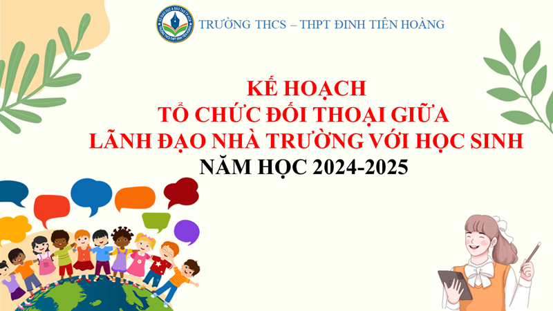Kế hoạch về việc tổ chức đối thoại giữa lãnh đạo nhà trường với học sinh năm học 2024-2025