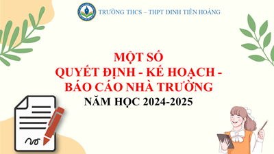Quyết định về thành lập Ban kiểm tra nội bộ năm học 2024-2025
