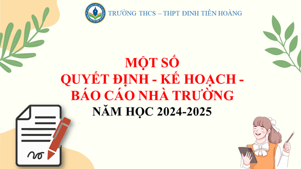Quyết định về thành lập Ban kiểm tra nội bộ năm học 2024-2025