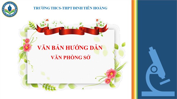 Văn bản hướng dẫn từ Văn phòng sở