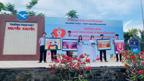 Sinh hoạt đầu tuần hưởng ứng kế hoạch triển khai tháng hành động Vì bình đẳng giới và phòng ngừa ứng phó với bạo lực trên cơ sở giới năm 2024