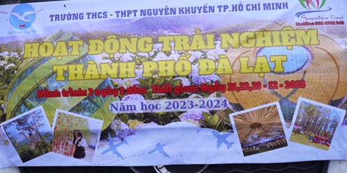 Học sinh lớp 12 năm học 2023 - 2024 Hoạt động trải nghiệm tại Đà Lạt