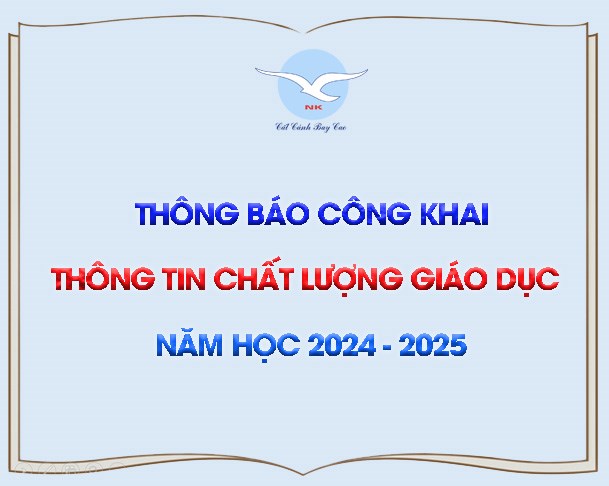Thông báo công khai thông tin chất lượng giáo dục năm học 2024 - 2025