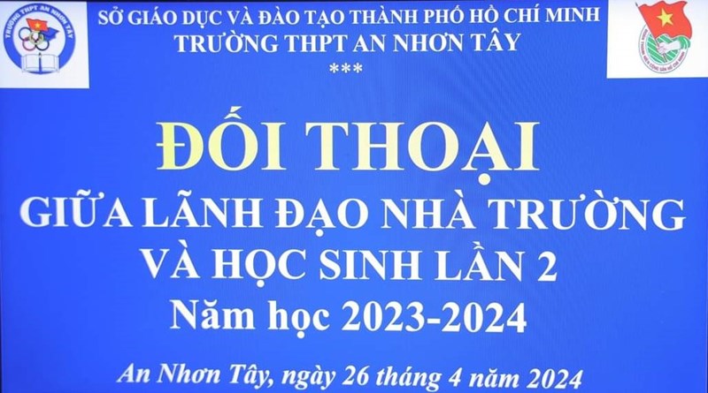 Hội nghị đối thoại trực tiếp giữa lãnh đạo nhà trường với học sinh Lần 2 năm học 2023-2024