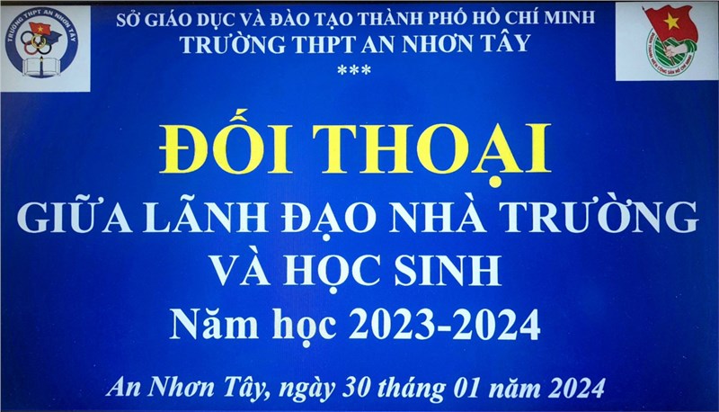 Hội nghị đối thoại giữa lãnh đạo nhà trường với học sinh năm học 2023-2024