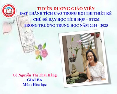 Trường THPT Đào Sơn Tây đạt 3 giải Ba Hội thi thiết kế chủ đề dạy học tích hợp - STEM năm học 2024-2025