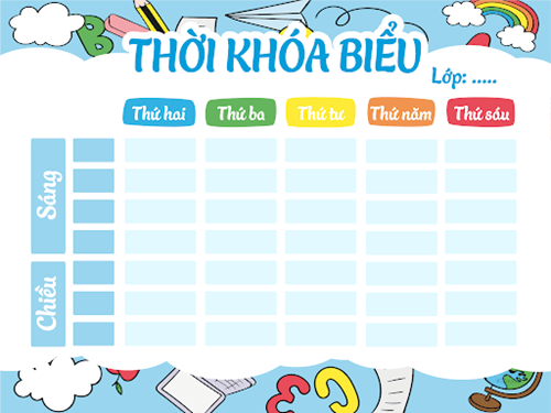 Thời khóa biểu 3 khối (Áp dụng từ ngày 15/01/2024)