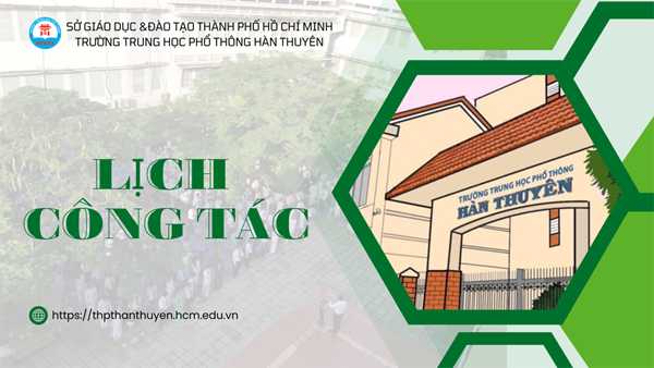 LỊCH CÔNG TÁC TUẦN (từ ngày 26/05 đến ngày 01/06)