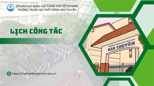 LỊCH CÔNG TÁC TUẦN (từ ngày 28/04 đến ngày 04/05)