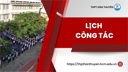 LỊCH CÔNG TÁC TUẦN (từ ngày 05/08 đến ngày 11/08)