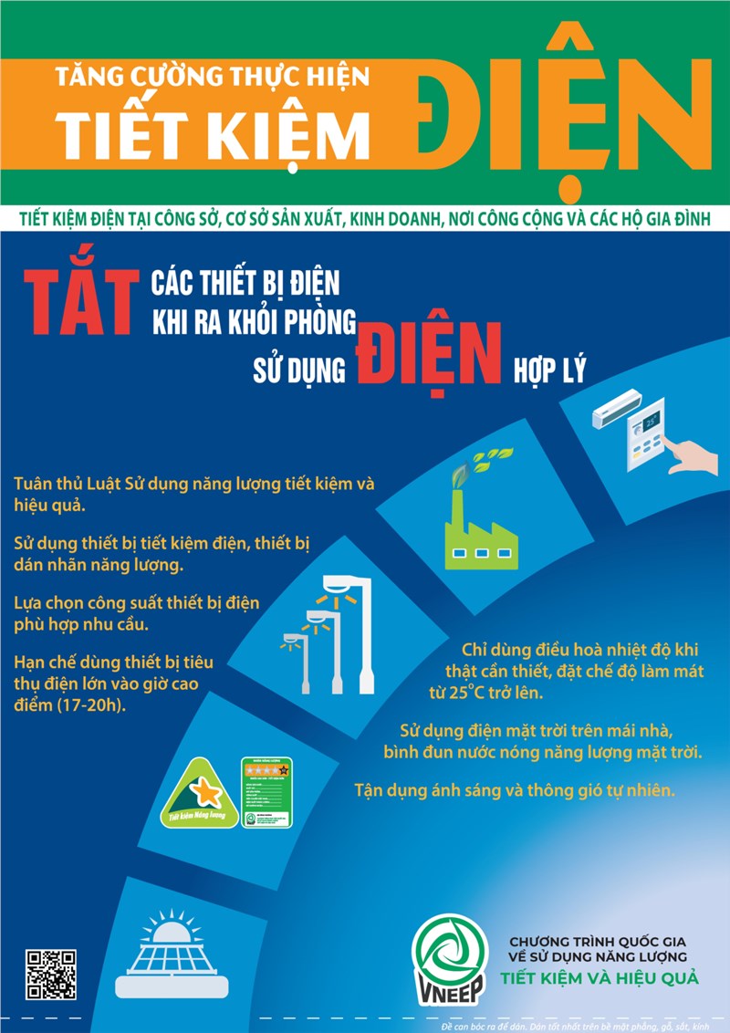 Tuyên truyền Chỉ thị Số 20/CT-TTg ngày 08 tháng 6 năm 2023 của Thủ tướng Chính phủ và kế hoạch của UBND Thành phố Hồ Chí Minh thực hiện tiết kiệm điện giai đoạn 2023 - 2025 và các năm tiếp theo.