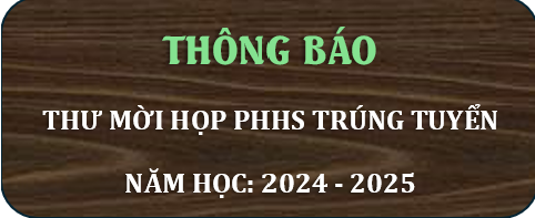 Thông báo mới về tuyển sinh lớp 10 - NH: 2024-2025