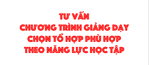 Tư vấn về chương trình giảng dạy và chọn tổ hợp môn học