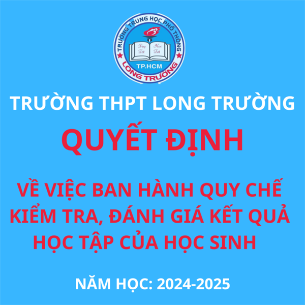 Quy chế kiểm tra, đánh giá kết quả học tập của học sinh