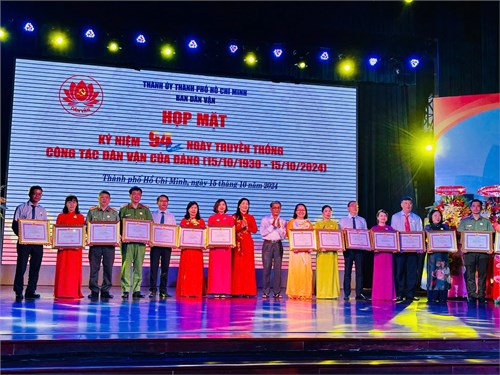 Lễ họp mặt kỉ niệm 94 năm ngày truyền thống công tác dân vận của đảng (15/10/1930 – 15/10/2024)