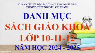 Danh mục SGK 3 khối năm học 2024 - 2025