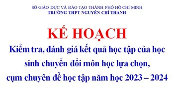 Kế hoạch Kiểm trachuyển đổi môn học lựa chọn, cụm chuyên đề học tập năm học 2023 – 2024