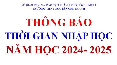Thông báo về Thời gian nhập học năm học 2024-2025