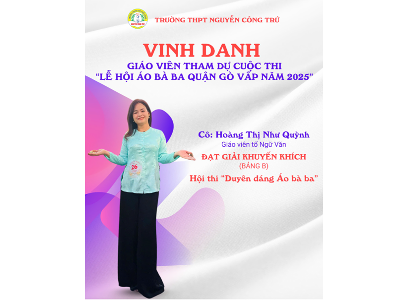 Vinh danh giáo viên tham dự cuộc thi   Lễ hội Áo bà ba Quận năm 2025 