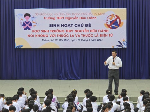 Học sinh trường thpt nguyễn hữu cảnh nói không với thuốc lá và thuốc lá điện tử