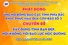 Ủng hộ đồng bào các tỉnh phía bắc khăc phục hậu quả cơn bão số 3