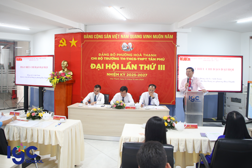 Đại hội chi bộ trường th -thcs-thpt tân phú nhiệm kỳ 2025-2027 thành công tốt đẹp