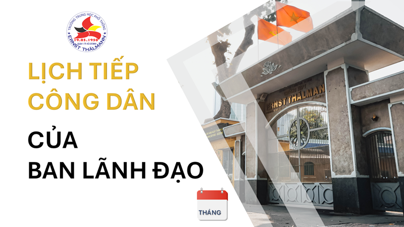 Lịch tiếp công dân - tháng 03/2025