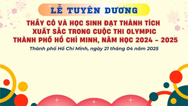 Vinh danh các bạn học sinh đạt thành tích Olympic Thành phố🎉