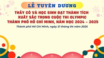 Vinh danh các bạn học sinh đạt thành tích Olympic Thành phố🎉