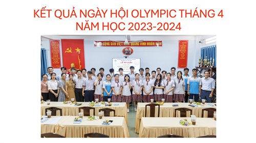 Kết quả Ngày hội Olympic tháng 4 - Năm học 2023-2024