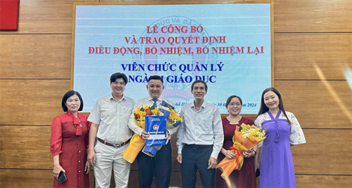 Lễ công bố và trao quyết định điều động, bổ nhiệm, bổ nhiệm lại viên chức quản lý ngành giáo dục