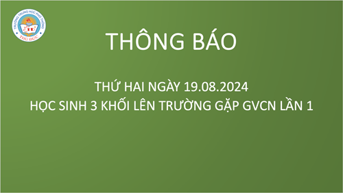 Học sinh 3 khối tập trung lần 1 năm học 2024 - 2025