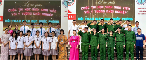 Lễ ra quân cuộc thi Học sinh, sinh viên với ý tưởng khởi nghiệp và Hội thao giáo dục quốc phòng cấp thành phố năm học 2024-2025