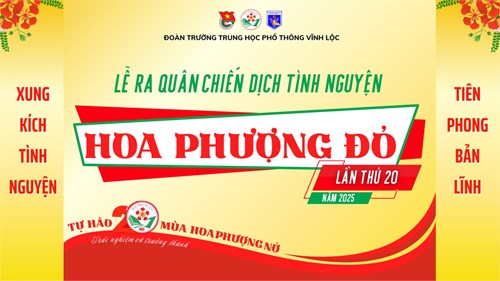 Lễ Ra quân Chiến dịch Hoa Phượng Đỏ THPT Vĩnh Lộc - Lần thứ 20 - Năm 2025