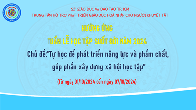 Kế hoạch tổ chức Tuần lễ hưởng ứng học tập suốt đời năm 2024 ngành giáo dục Thành phố