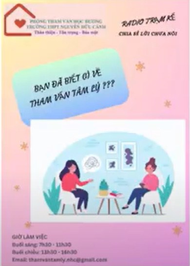 Phòng tham vấn học đường Trường THPT Nguyễn Hữu Cảnh - Hoạt động phát thanh học đường  Trạm kể  số 22.