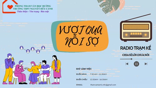 Phòng tham vấn học đường Trường THPT Nguyễn Hữu Cảnh - Hoạt động phát thanh học đường  Trạm kể  số 23.