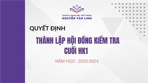 Quyết định thành lập Hội đồng kiểm tra cuối HK1 2023-2024
