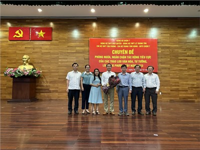 Học tập chính trị với chuyên đề “Phòng ngừa, ngăn chặn tác động tiêu cực của các trào lưu văn hóa, tư tưởng, lối sống phương Tây” năm 2023