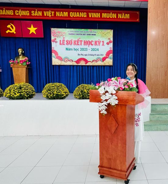 Trường Chuyên biệt Bình Minh long trọng tổ chức Lễ Sơ Kết Học Kỳ I - Năm học 2023-2024.