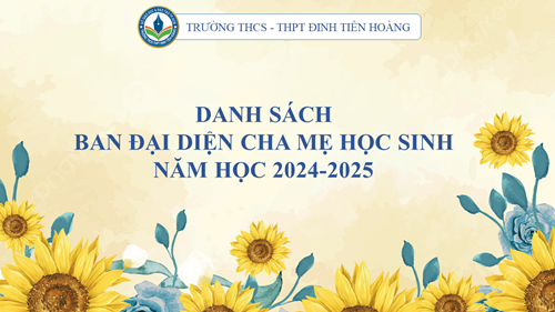 Danh sách Ban đại diện Cha Mẹ Học sinh năm học 2024-2025