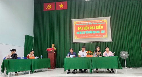 Trung tâm GDNN-GDTX huyện Củ Chi tổ chức thành công Đại hội cha mẹ học viên năm học 2024-2025.