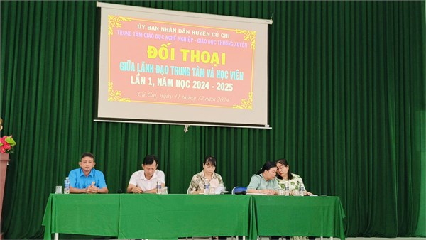 Đối thoại giữa Ban giám đốc và học viên học kỳ I, năm học 2024 - 2025.
