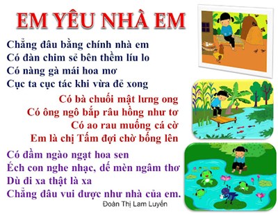 Bài thơ:  Em yêu nhà em 