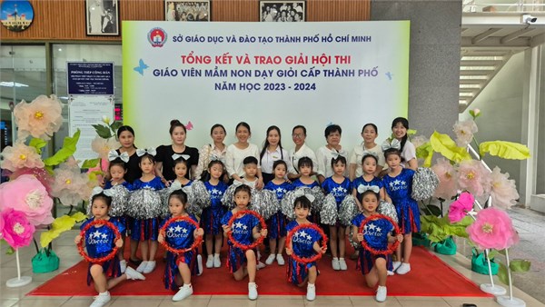 Các bé Trường mầm non 19/5-Quận 7 diễn Aerobic tại sở Giáo dục và đào tạo Thành phố Hồ Chí Minh