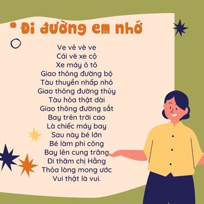 Bài Thơ :    Đi đường em nhớ   