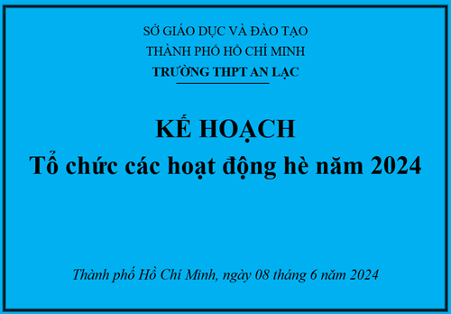 Kế hoạch tổ chức các hoạt động hè