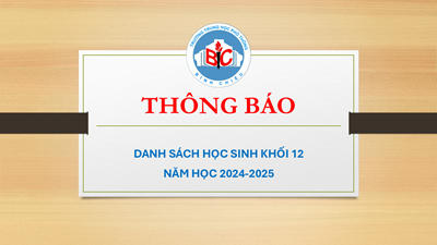 Danh sách học sinh khối 12 - Năm học 2024-2025 (Cập nhật mới)