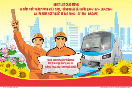 Nhiệt liệt chào mừng 49 năm ngày giải phóng miền Nam, thống nhất đất nước và 138 năm ngày Quốc tế Lao động